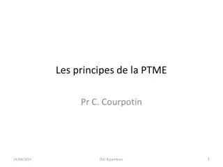 les principes de la ptme