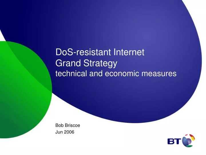 dos resistant internet grand strategy technical and economic measures