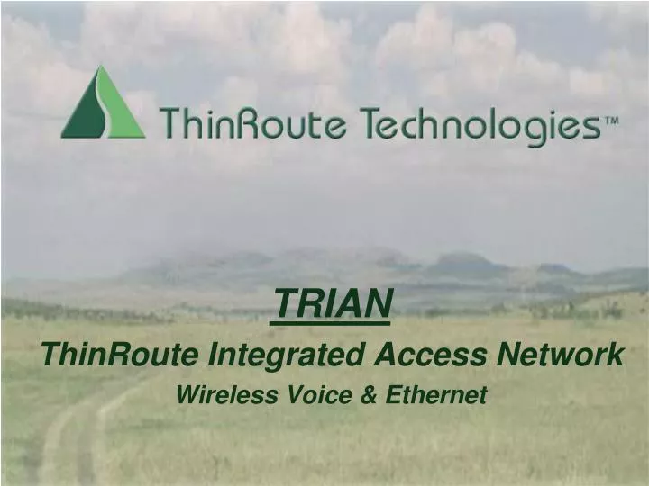 trian thinroute integrated access network wireless voice ethernet