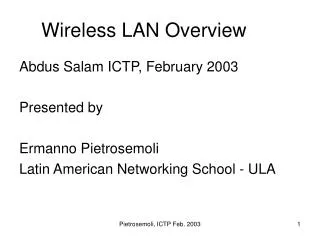 Wireless LAN Overview