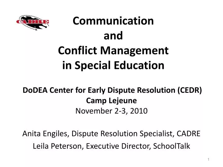 communication and conflict management in special education
