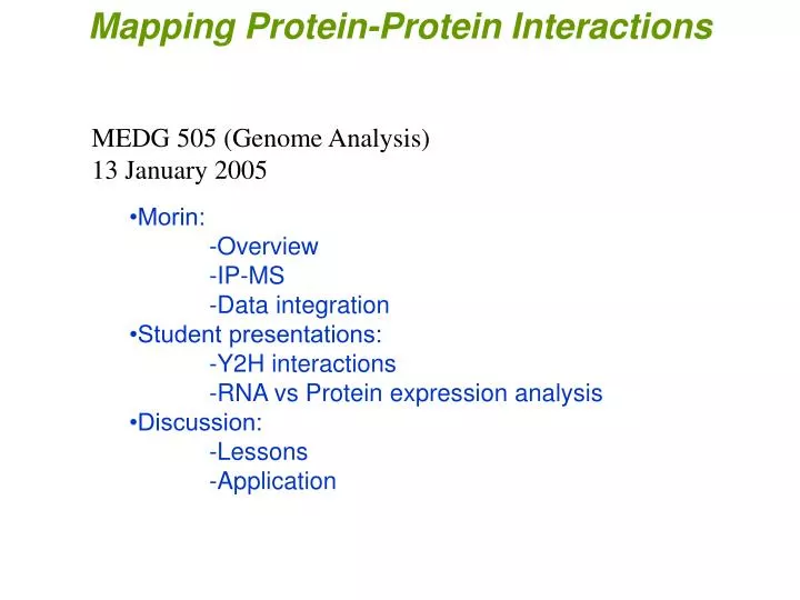 mapping protein protein interactions