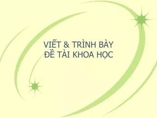 vi t tr nh b y t i khoa h c