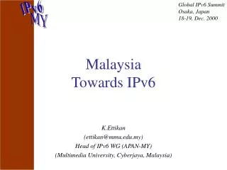 Malaysia Towards IPv6