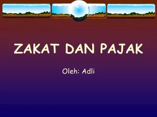 zakat dan pajak