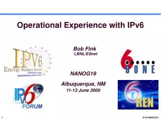 Operational Experience with IPv6