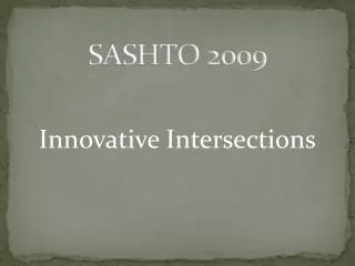 SASHTO 2009