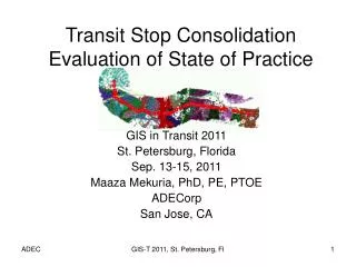 Transit Stop Consolidation Evaluation of State of Practice