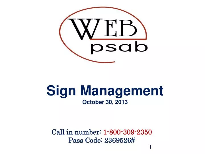 sign management october 30 2013
