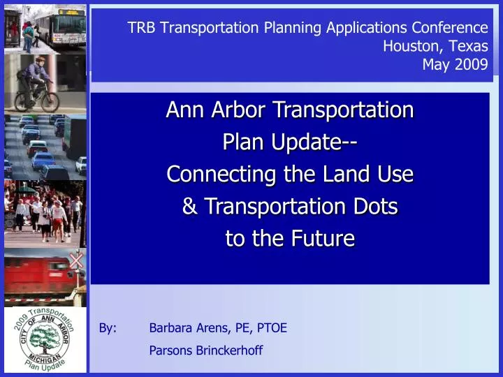 trb transportation planning applications conference houston texas may 2009