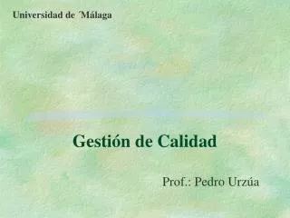 gesti n de calidad