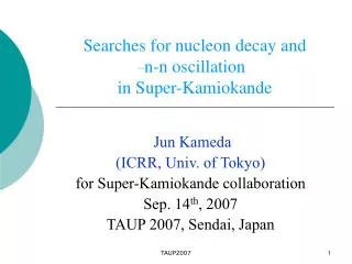 Searches for nucleon decay and n-n oscillation in Super-Kamiokande