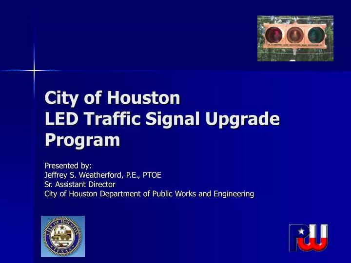 city of houston led traffic signal upgrade program