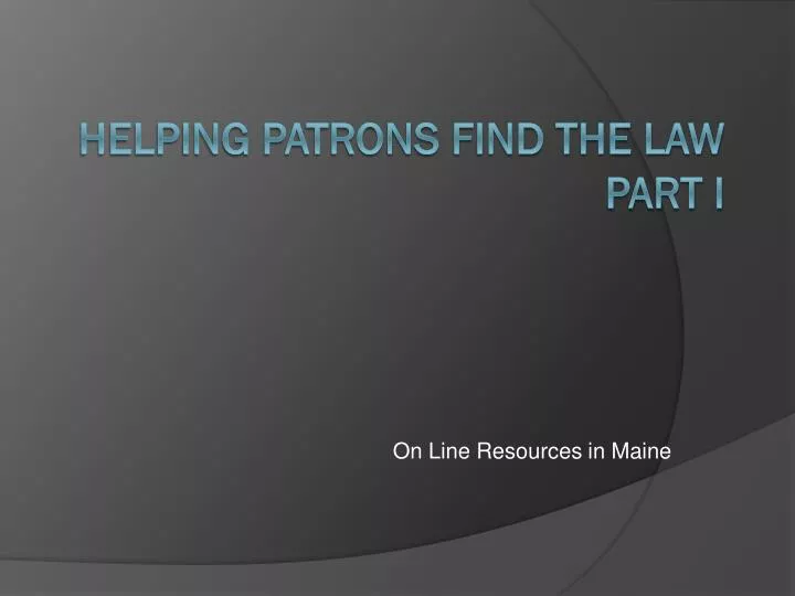 on line resources in maine