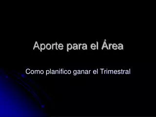 aporte para el rea