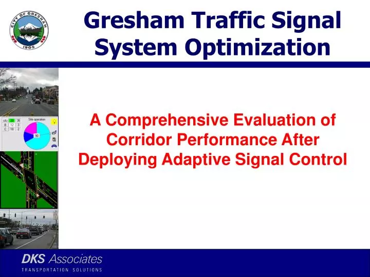 gresham traffic signal system optimization