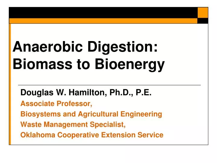 anaerobic digestion biomass to bioenergy