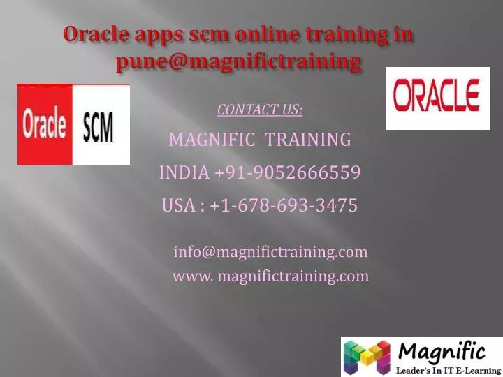 oracle apps scm online training in pune@magnifictraining