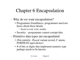 Chapter 6 Encapsulation