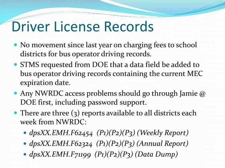 driver license records