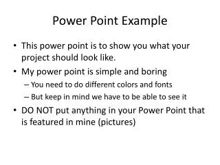 Power Point Example