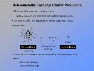 Heterometallic Carbonyl Cluster Precursors