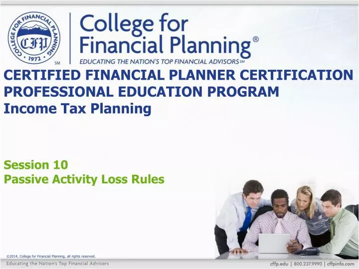 certified financial planner certification professional education program income tax planning