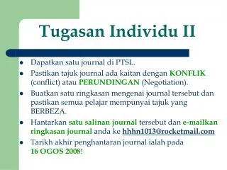 tugasan individu ii