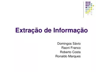 extra o de informa o