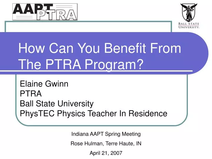 how can you benefit from the ptra program