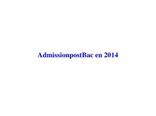 admissionpostbac en 2014