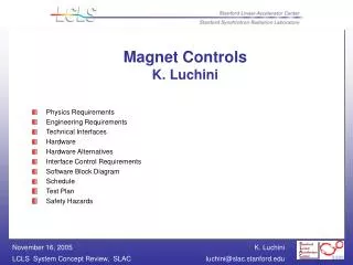 magnet controls k luchini