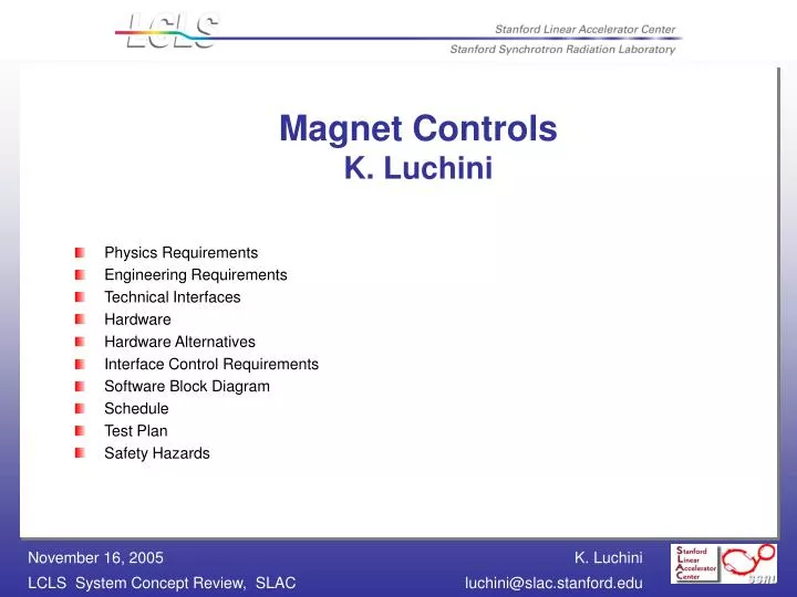 magnet controls k luchini