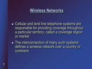 Wireless Networks