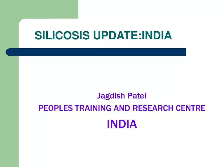 silicosis update india