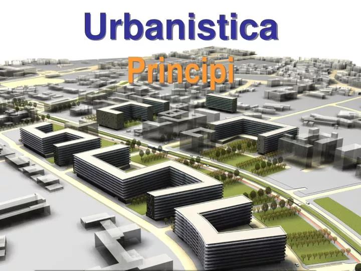 urbanistica principi