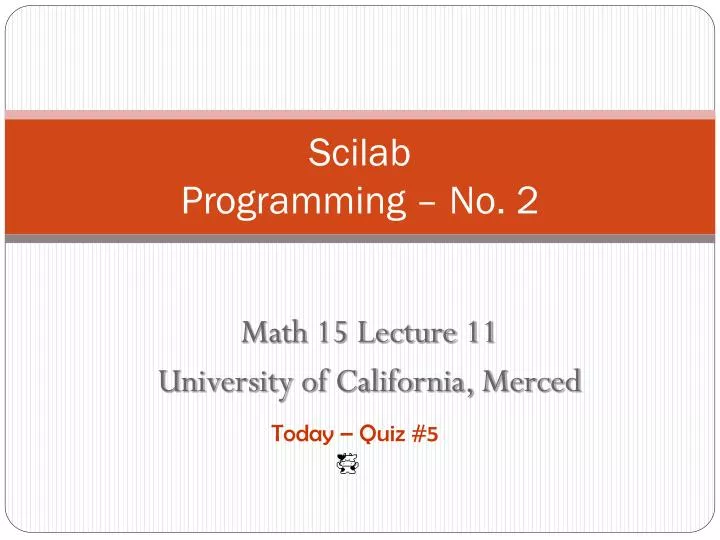 scilab programming no 2