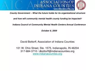 David Bottorff, Association of Indiana Counties