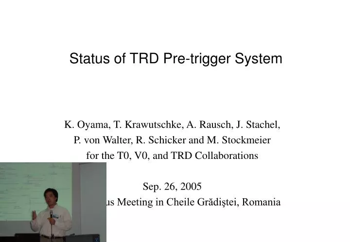 status of trd pre trigger system