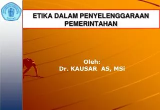 etika dalam penyelenggaraan pemerintahan