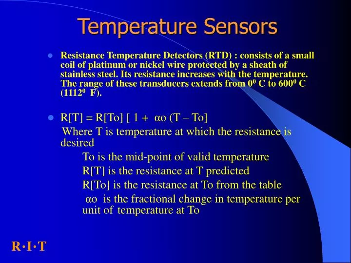 temperature sensors