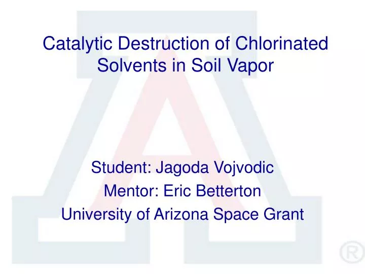 catalytic destruction of chlorinated solvents in soil vapor