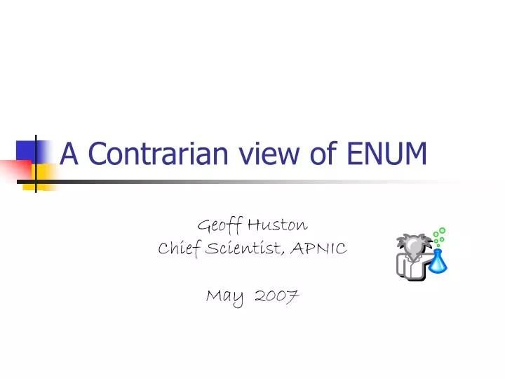 a contrarian view of enum