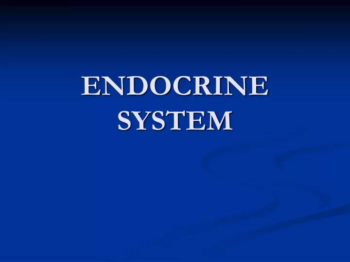 endocrine system