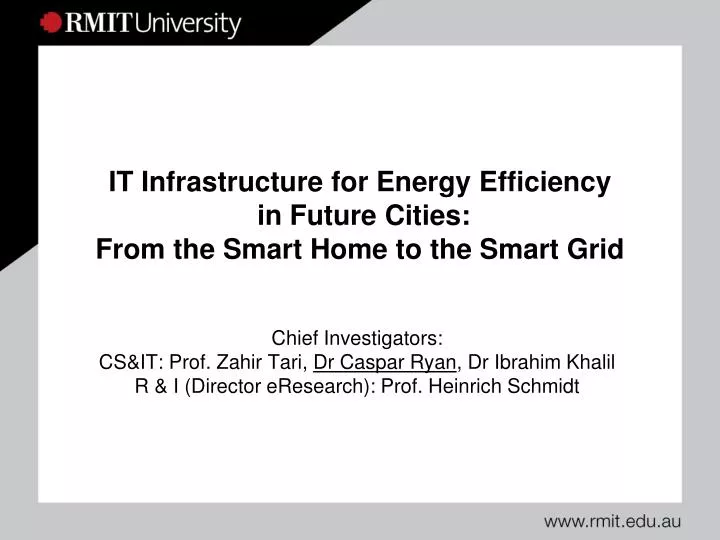 it infrastructure for energy efficiency in future cities from the smart home to the smart grid