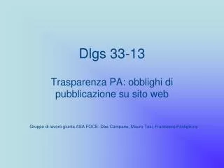 dlgs 33 13