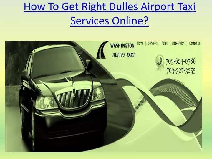 how to get right dulles airport taxi services online