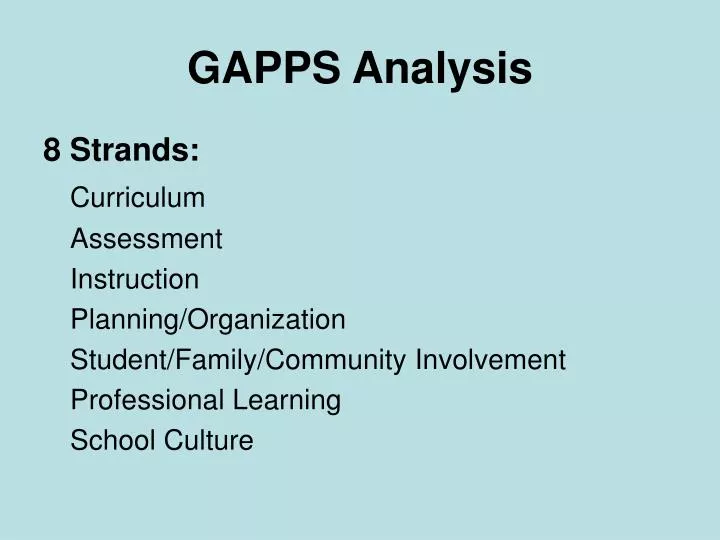 gapps analysis