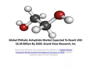 Phthalic Anhydride Market Forecast to 2020
