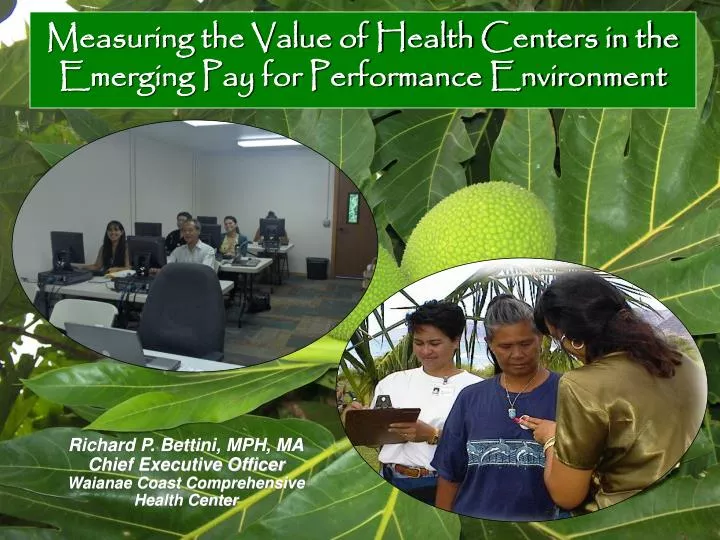 measuring the value of health centers in the emerging pay for performance environment